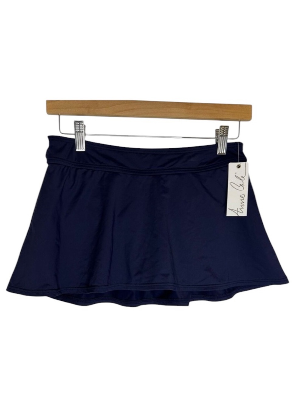 Anne Cole Live In Color Swim Skirt Mini Size XS (6) Navy Blue NWT